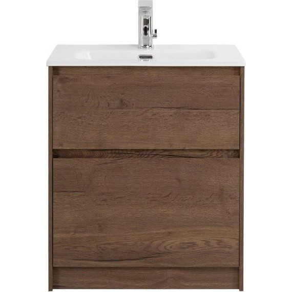 Тумба напольная с раковиной BelBagno KRAFT39-600/390-2C-PIA-RT 60 см, Rovere Tabacco фото 