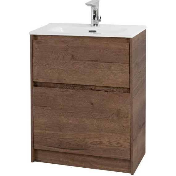 Тумба напольная с раковиной BelBagno KRAFT39-600/390-2C-PIA-RT 60 см, Rovere Tabacco фото 3