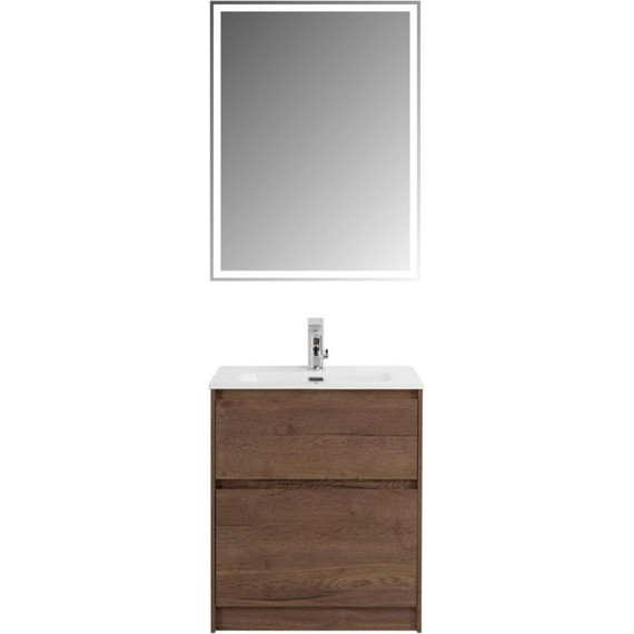 Тумба напольная с раковиной BelBagno KRAFT39-600/390-2C-PIA-RT 60 см, Rovere Tabacco фото 4