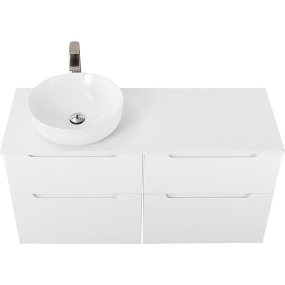 Тумба подвесная со столешницей BelBagno Etna 120 см ETNA-H60-600-2C-SO-BL-P+EK-120-AS-BL-L, Цвет фасада: Bianco Lucido фото 5