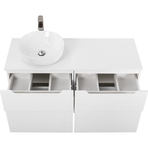 Тумба подвесная со столешницей BelBagno Etna 120 см ETNA-H60-600-2C-SO-BL-P+EK-120-AS-BL-L, Цвет фасада: Bianco Lucido фото 8