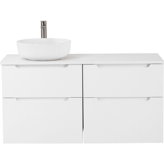 Тумба подвесная со столешницей BelBagno Etna 120 см ETNA-H60-600-2C-SO-BL-P+EK-120-AS-BO-L, Цвет фасада: Bianco Lucido фото 