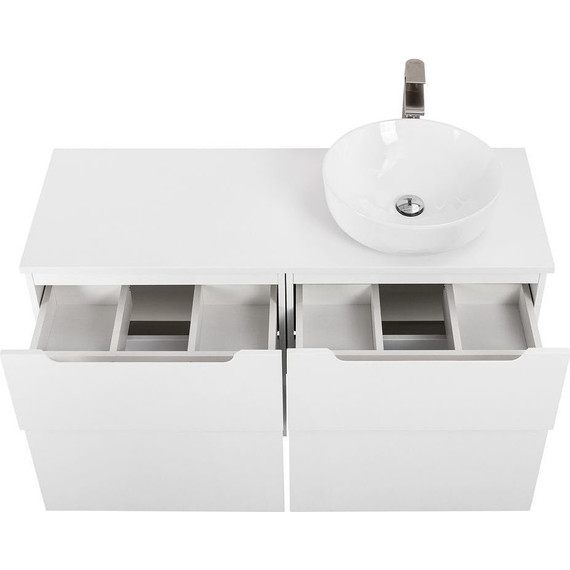 Тумба подвесная со столешницей BelBagno Etna 120 см ETNA-H60-600-2C-SO-BL-P+EK-120-AS-BO-R, Цвет фасада: Bianco Lucido фото 10