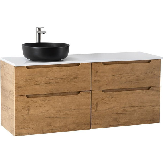 Тумба подвесная со столешницей BelBagno Etna 120 см ETNA-H60-600-2C-SO-RN-P+EK-120-AS-BL-L, Цвет фасада: Rovere Nature - 3 Тумба подвесная со столешницей BelBagno Etna 120 см ETNA-H60-600-2C-SO-RN-P+EK-120-AS-BL-L, Цвет фасада: Rovere Nature фото 3