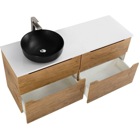 Тумба подвесная со столешницей BelBagno Etna 120 см ETNA-H60-600-2C-SO-RN-P+EK-120-AS-BL-L, Цвет фасада: Rovere Nature - 4 Тумба подвесная со столешницей BelBagno Etna 120 см ETNA-H60-600-2C-SO-RN-P+EK-120-AS-BL-L, Цвет фасада: Rovere Nature фото 4