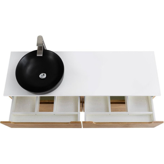 Тумба подвесная со столешницей BelBagno Etna 120 см ETNA-H60-600-2C-SO-RN-P+EK-120-AS-BO-L, Цвет фасада: Rovere Nature фото 6