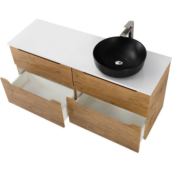 Тумба подвесная со столешницей BelBagno Etna 120 см ETNA-H60-600-2C-SO-RN-P+EK-120-AS-BO-R, Цвет фасада: Rovere Nature фото 5