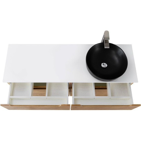 Тумба подвесная со столешницей BelBagno Etna 120 см ETNA-H60-600-2C-SO-RN-P+EK-120-AS-BO-R, Цвет фасада: Rovere Nature фото 6