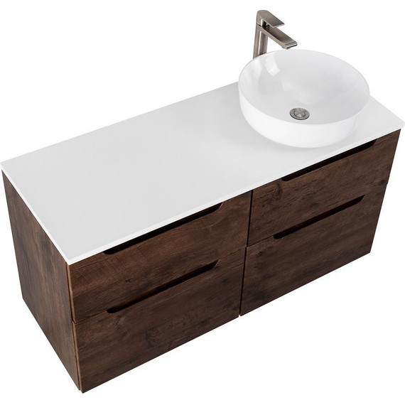 Тумба подвесная со столешницей BelBagno Etna 120 см ETNA-H60-600-2C-SO-RW-P+EK-120-AS-BL-R, Цвет фасада: Rovere Moro - 5 Тумба подвесная со столешницей BelBagno Etna 120 см ETNA-H60-600-2C-SO-RW-P+EK-120-AS-BL-R, Цвет фасада: Rovere Moro фото 5