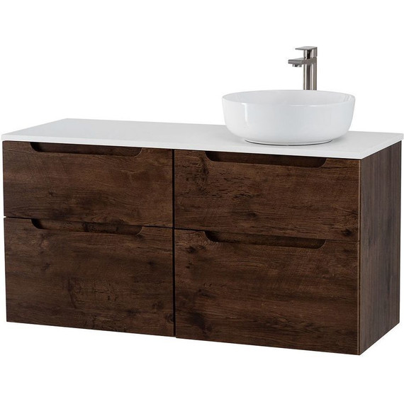 Тумба подвесная со столешницей BelBagno Etna 120 см ETNA-H60-600-2C-SO-RW-P+EK-120-AS-BL-R, Цвет фасада: Rovere Moro - 4 Тумба подвесная со столешницей BelBagno Etna 120 см ETNA-H60-600-2C-SO-RW-P+EK-120-AS-BL-R, Цвет фасада: Rovere Moro фото 4