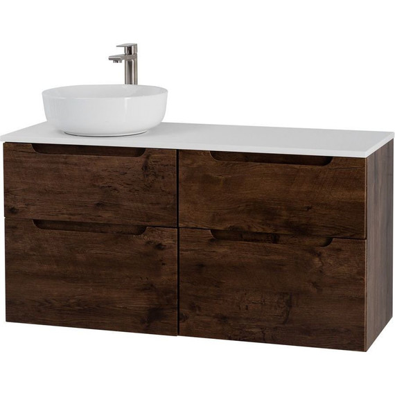 Тумба подвесная со столешницей BelBagno Etna 120 см ETNA-H60-600-2C-SO-RW-P+EK-120-AS-BO-L, Цвет фасада: Rovere Moro - 4 Тумба подвесная со столешницей BelBagno Etna 120 см ETNA-H60-600-2C-SO-RW-P+EK-120-AS-BO-L, Цвет фасада: Rovere Moro фото 4