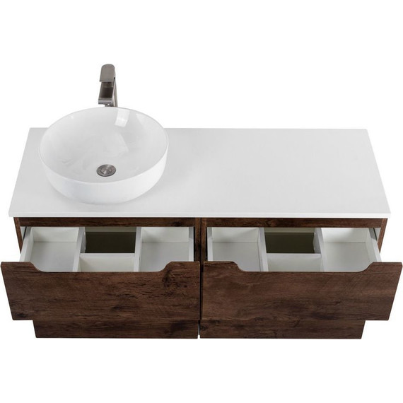 Тумба подвесная со столешницей BelBagno Etna 120 см ETNA-H60-600-2C-SO-RW-P+EK-120-AS-BO-L, Цвет фасада: Rovere Moro - 5 Тумба подвесная со столешницей BelBagno Etna 120 см ETNA-H60-600-2C-SO-RW-P+EK-120-AS-BO-L, Цвет фасада: Rovere Moro фото 5