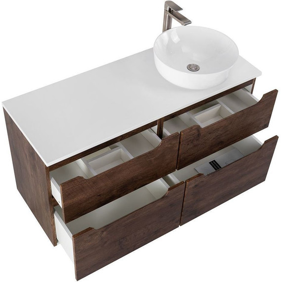 Тумба подвесная со столешницей BelBagno Etna 120 см ETNA-H60-600-2C-SO-RW-P+EK-120-AS-BO-R, Цвет фасада: Rovere Moro фото 6