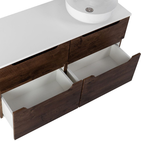 Тумба подвесная со столешницей BelBagno Etna 120 см ETNA-H60-600-2C-SO-RW-P+EK-120-AS-BO-R, Цвет фасада: Rovere Moro фото 9