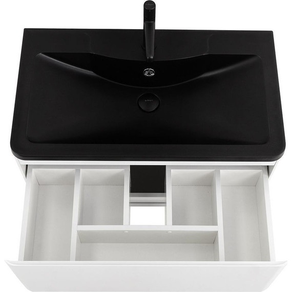 Тумба напольная с раковиной BelBagno ALBANO-1000-2C-PIA-BL 100 см, Bianco Lucido (раковина BB1000/455-LV-ART-ALR-NERO), Цвет фасада: Bianco Lucido Nero - 5 Тумба напольная с раковиной BelBagno ALBANO-1000-2C-PIA-BL 100 см, Bianco Lucido (раковина BB1000/455-LV-ART-ALR-NERO), Цвет фасада: Bianco Lucido Nero фото 5