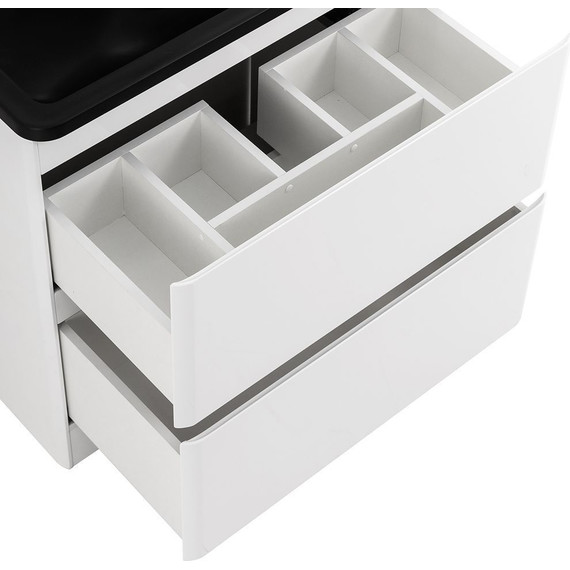 Тумба напольная с раковиной BelBagno ALBANO-1000-2C-PIA-BL 100 см, Bianco Lucido (раковина BB1000/455-LV-ART-ALR-NERO), Цвет фасада: Bianco Lucido Nero - 8 Тумба напольная с раковиной BelBagno ALBANO-1000-2C-PIA-BL 100 см, Bianco Lucido (раковина BB1000/455-LV-ART-ALR-NERO), Цвет фасада: Bianco Lucido Nero фото 8