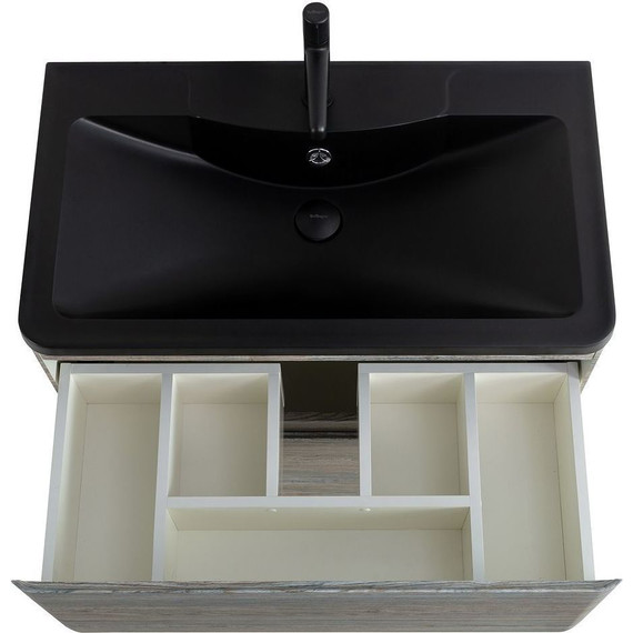 Тумба напольная с раковиной BelBagno ALBANO-1000-2C-PIA-PS 100 см, Pino Scania (раковина BB1000/455-LV-ART-ALR-NERO), Цвет фасада: Pino Scania Nero фото 5