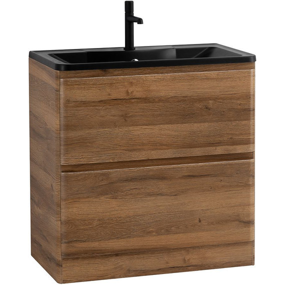 Тумба напольная с раковиной BelBagno ALBANO-1000-2C-PIA-RR 100 см, Rovere Rustico (раковина BB1000/455-LV-ART-ALR-NERO), Цвет фасада: Rovere Rustico Nero - 3 Тумба напольная с раковиной BelBagno ALBANO-1000-2C-PIA-RR 100 см, Rovere Rustico (раковина BB1000/455-LV-ART-ALR-NERO), Цвет фасада: Rovere Rustico Nero фото 3