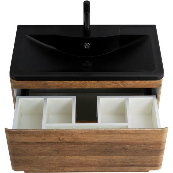 Тумба напольная с раковиной BelBagno ALBANO-1000-2C-PIA-RR 100 см, Rovere Rustico (раковина BB1000/455-LV-ART-ALR-NERO), Цвет фасада: Rovere Rustico Nero - 5 Тумба напольная с раковиной BelBagno ALBANO-1000-2C-PIA-RR 100 см, Rovere Rustico (раковина BB1000/455-LV-ART-ALR-NERO), Цвет фасада: Rovere Rustico Nero фото 5