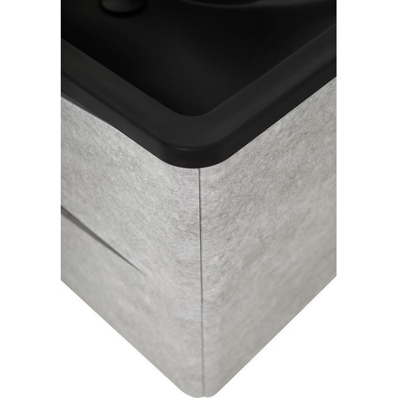 Тумба подвесная с раковиной BelBagno ACQUA-1000-2C-SO-CVG 100 см, Cemento Verona Grigio (раковина BB1000/455-LV-ART-ALR-NERO), Цвет фасада: Cemento Verona Grigio Nero фото 8