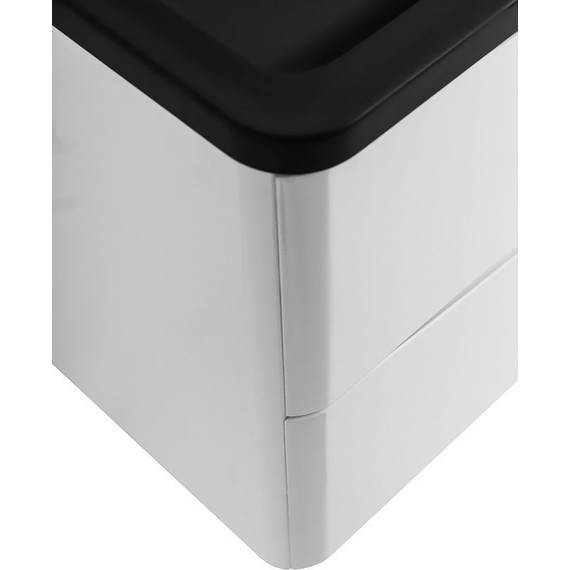 Тумба подвесная с раковиной BelBagno ACQUA-1200-2C-SO-BL 120 см, Bianco Lucido (раковина BB1200/455-LV-ART-ALR-NERO), Цвет фасада: Bianco Lucido Nero фото 8