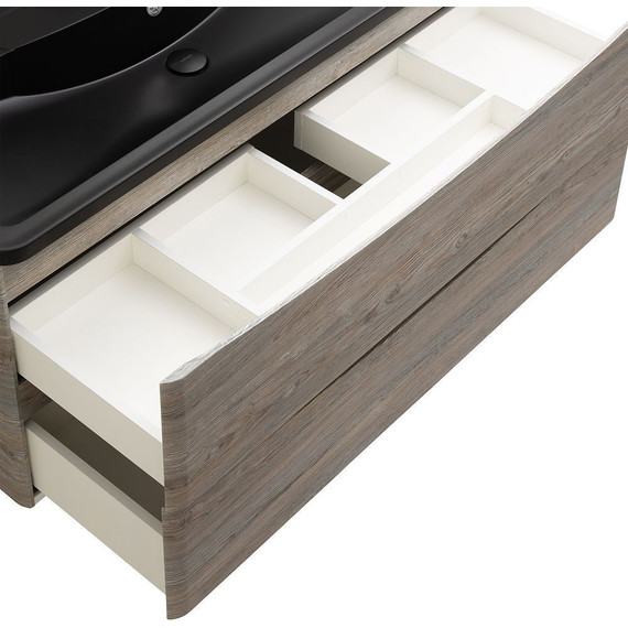 Тумба подвесная с раковиной BelBagno ACQUA-1200-2C-SO-PS 120 см, Pino Scania (раковина BB1200/455-LV-ART-ALR-NERO), Цвет фасада: Pino Scania Nero - 6 Тумба подвесная с раковиной BelBagno ACQUA-1200-2C-SO-PS 120 см, Pino Scania (раковина BB1200/455-LV-ART-ALR-NERO), Цвет фасада: Pino Scania Nero фото 6