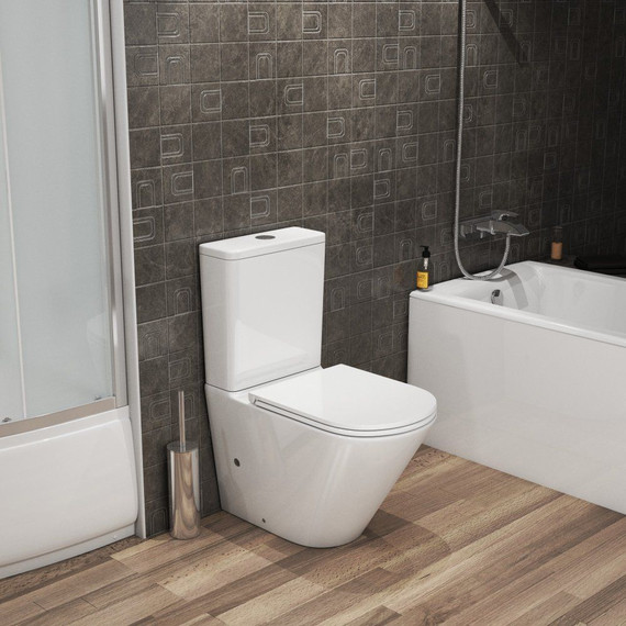 Унитаз-компакт безободковый Grossman GR-4449S с крышкой микролифт, Цвет производителя: белый - 2 Унитаз-компакт безободковый Grossman GR-4449S с крышкой микролифт, Цвет производителя: белый фото 2