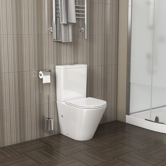 Унитаз-компакт безободковый Grossman GR-4450S с крышкой микролифт, Цвет производителя: белый фото 2