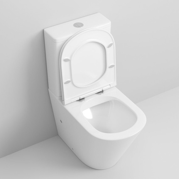 Унитаз-компакт безободковый Grossman GR-4450S с крышкой микролифт, Цвет производителя: белый фото 5