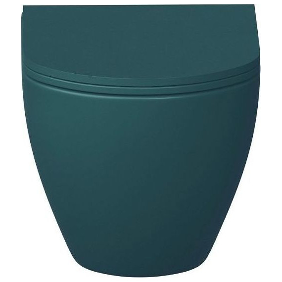 Унитаз подвесной безободковый Grossman Color GR-4455OLMS с крышкой микролифт, зеленый матовый, Цвет производителя: зелёный фото 2