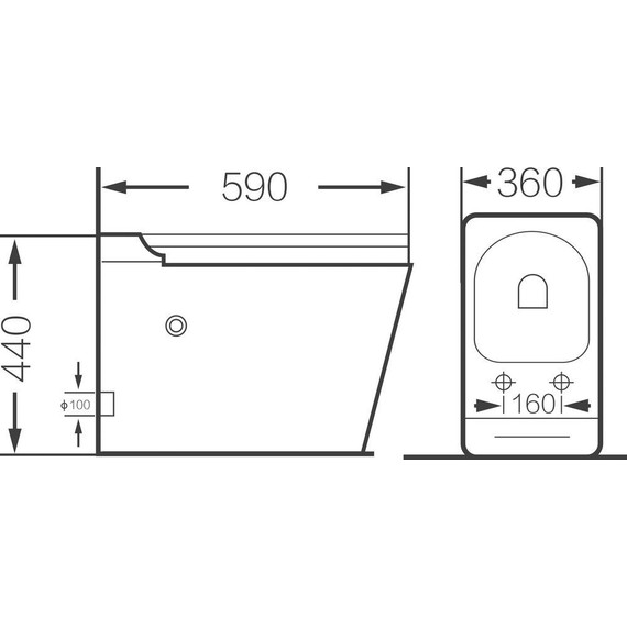 Унитаз приставной безободковый импульсный Grossman Impuls GR-PR-5501 с крышкой микролифт фото 4