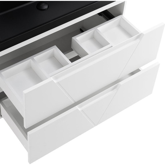 Тумба подвесная с раковиной BelBagno VITTORIA-1000-2C-SO-BO-P 100 см, Bianco Opaco (раковина BB1000/450-LV-ART-AST-NERO) фото 6