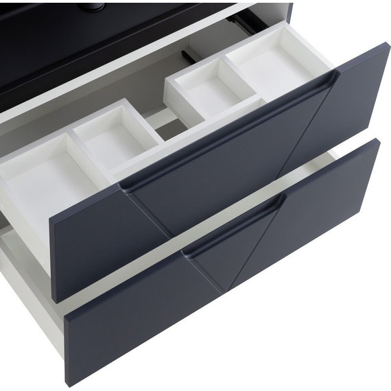 Тумба подвесная с раковиной BelBagno VITTORIA-1000-2C-SO-GO-P 100 см, Grigio Opaco (раковина BB1000/450-LV-ART-AST-NERO) фото 7