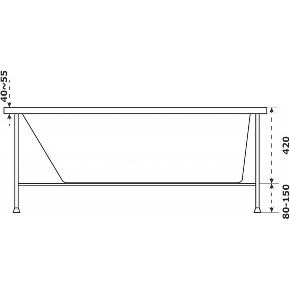 Ванна акриловая Azario Бали 160x70 см БАВ0102, Размер - мм: 1600х700 - 5 Ванна акриловая Azario Бали 160x70 см БАВ0102, Размер - мм: 1600х700 фото 5
