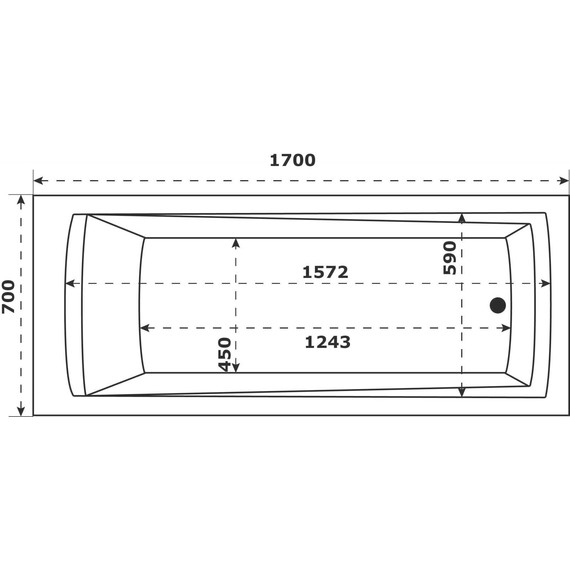 Ванна акриловая Azario Бали 170x70 см БАВ0103, Размер - мм: 1700х700 - 6 Ванна акриловая Azario Бали 170x70 см БАВ0103, Размер - мм: 1700х700 фото 6
