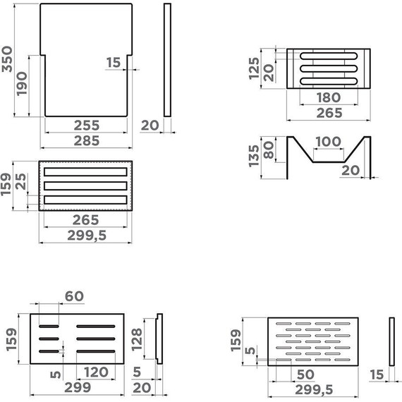 Встраиваемая сушилка для посуды Omoikiri DRY-01 GM 4999107 (без модулей) вороненая сталь фото 3