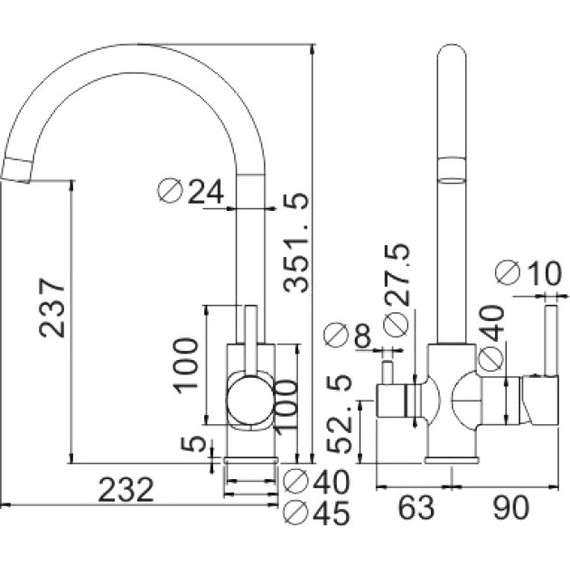 Смеситель для кухни Belz B76801, Цвет производителя: хром - 3 Смеситель для кухни Belz B76801, Цвет производителя: хром фото 3
