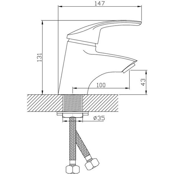 Смеситель для раковины Diadonna D80-110102 фото 2