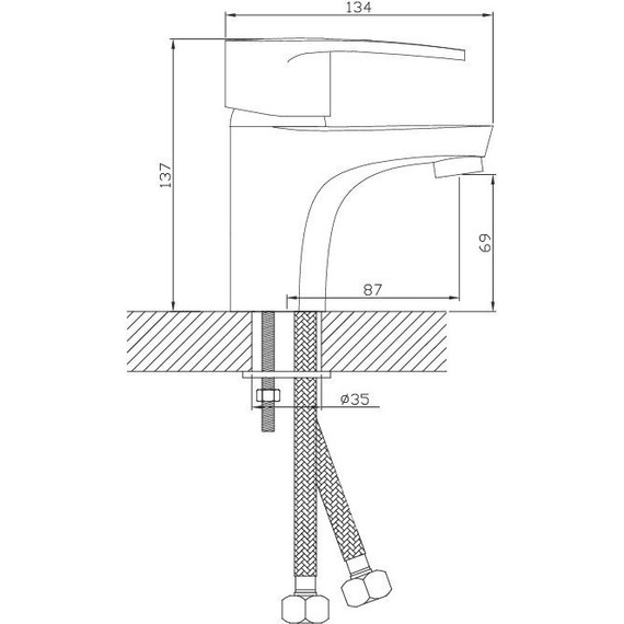 Смеситель для раковины Diadonna D80-110121 фото 2