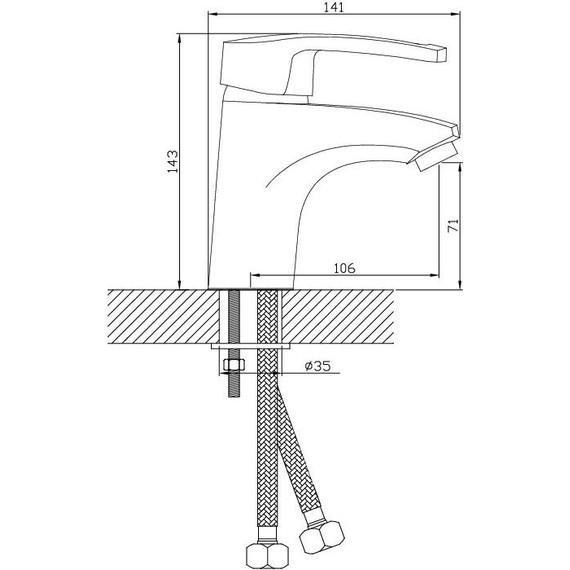 Смеситель для раковины Diadonna D80-110122 фото 2