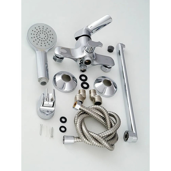 Смеситель для ванны Diadonna D80-222141 с душевым гарнитуром, Цвет производителя: хром фото 4