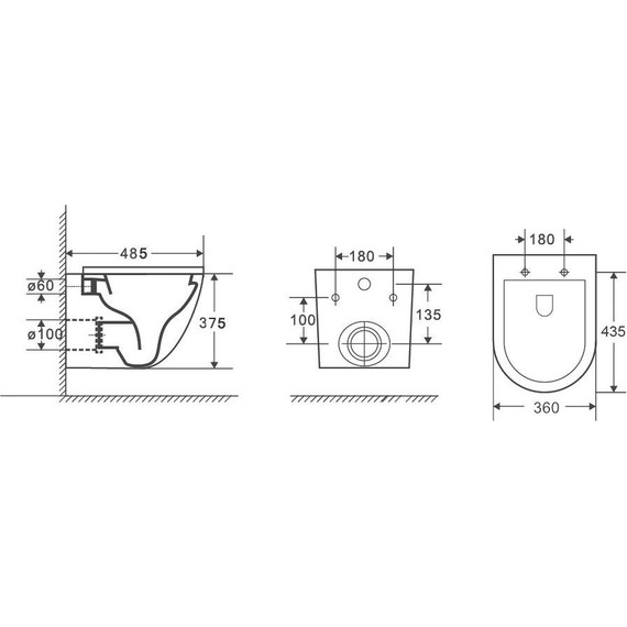 Унитаз подвесной безободковый Grossman GR-4455BEMS с крышкой микролифт, бежевый матовый фото 5