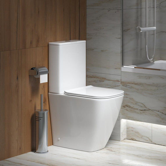 Унитаз-компакт безободковый Grossman Style GR-4472S для людей с ограниченными возможностями, с крышкой микролифт фото 2