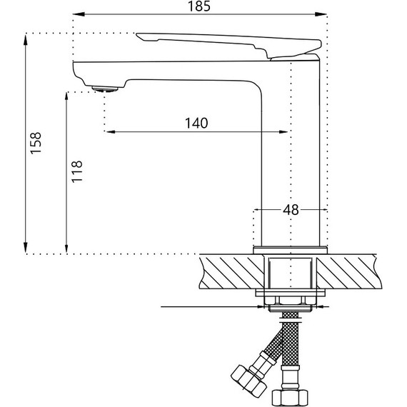 Смеситель для раковины Haiba HB10817-7, чёрный матовый фото 2