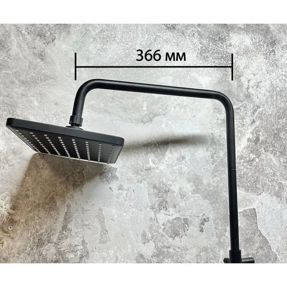 Душевая стойка Haiba HB24817-7, чёрный матовый - 5 Душевая стойка Haiba HB24817-7, чёрный матовый фото 5