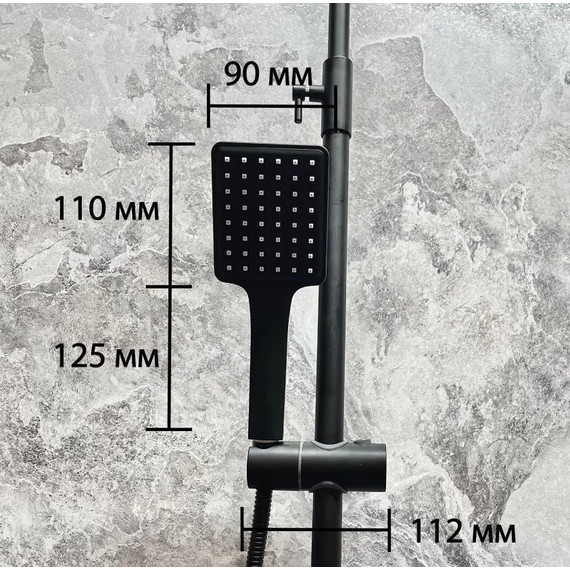 Душевая стойка Haiba HB24817-7, чёрный матовый - 7 Душевая стойка Haiba HB24817-7, чёрный матовый фото 7