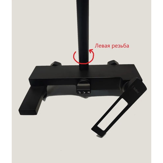 Душевая стойка Haiba HB24817-7, чёрный матовый - 8 Душевая стойка Haiba HB24817-7, чёрный матовый фото 8