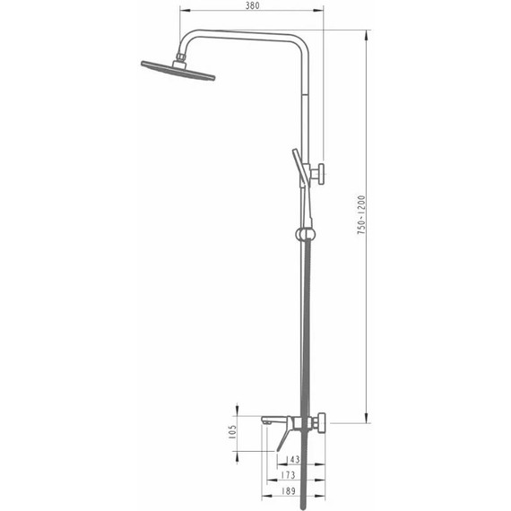 Душевая стойка Haiba HB24818 - 5 Душевая стойка Haiba HB24818 фото 5