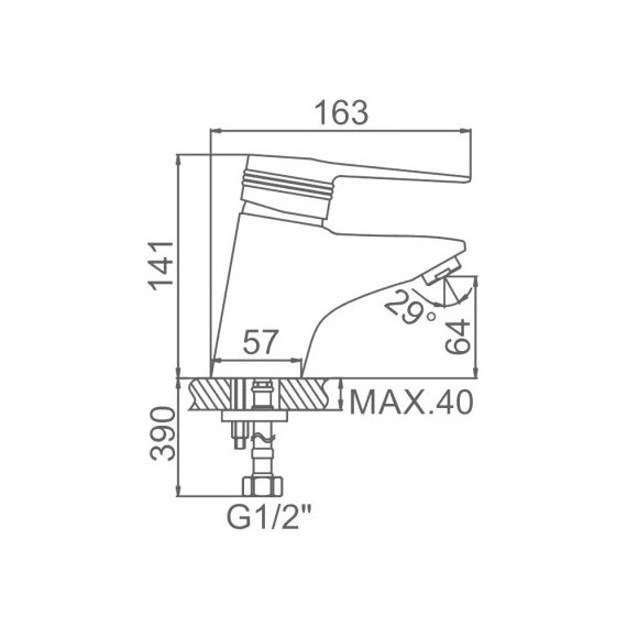Смеситель для раковины Ledeme L1056 фото 3