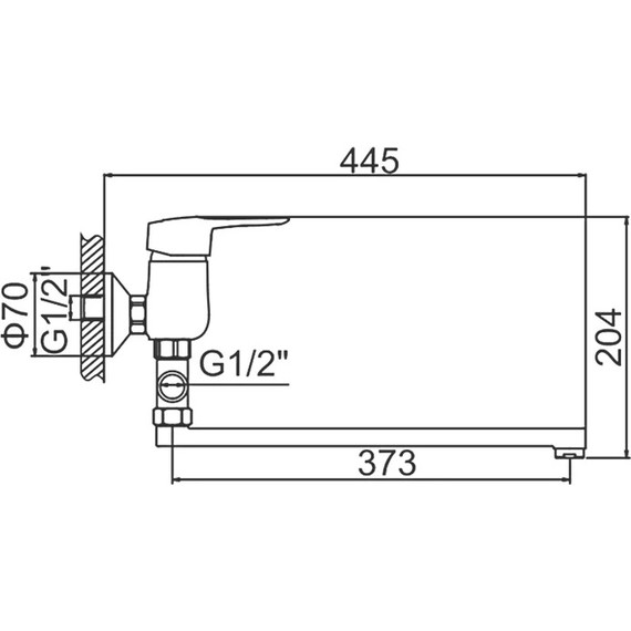 Смеситель для ванны Ledeme L2104 с душевым гарнитуром фото 2